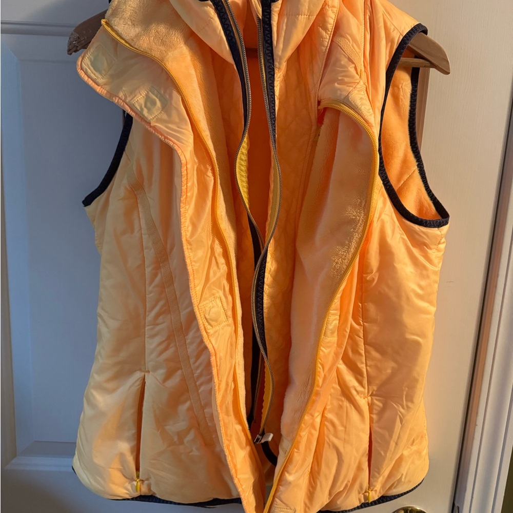 Orange Sleeveless Puffer Vest